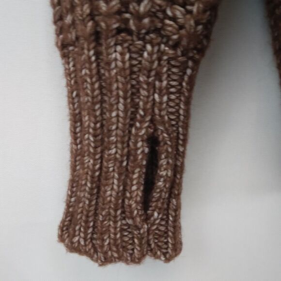 Offline by Aerie Chunky Knit Brown Pink Striped Soft Plush Sweater Women's Small - Picture 3 of 5